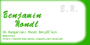 benjamin mondl business card